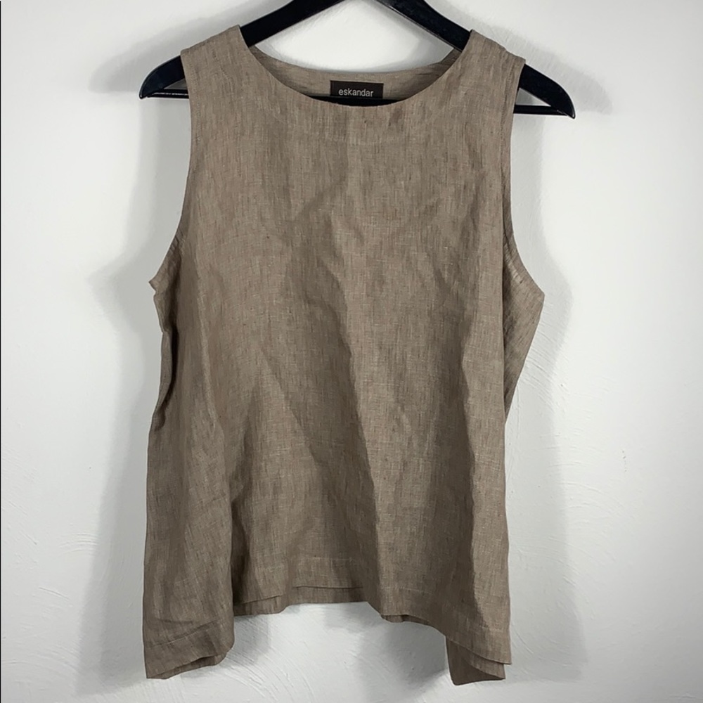 Eskandar 100% Linen Tank-Top
